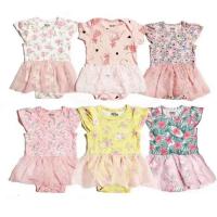 China 100% Cotton Children's Summer Clothes Baby Girls Romper 3-18M size factory