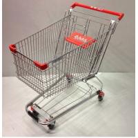 China 60L Four Wheel Shopping Trolley Grocery Store Carts Low Carbon Steel factory
