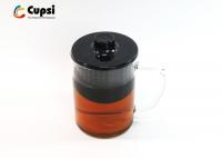 China Eco Friendly Glass Tea Infuser Mug 400ml Glass Handle Heat Resistant factory