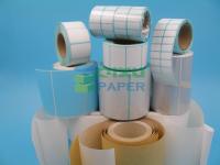 China supply adhesive barcode sticker label paper material jumbo rolls factory