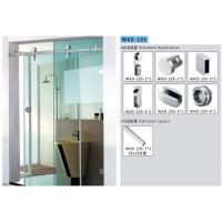 China Bathroom Sliding Door System 105, Stainless Steel 304, Satin MIrror, glass sliding door factory