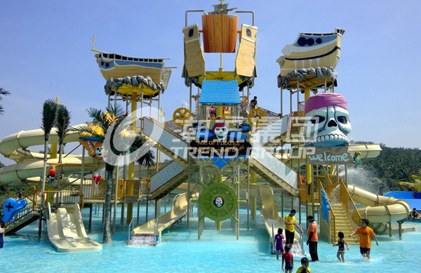 Quality Customized Childrens Water Park Fiberglass Water Slides Entertains for Water Park for sale