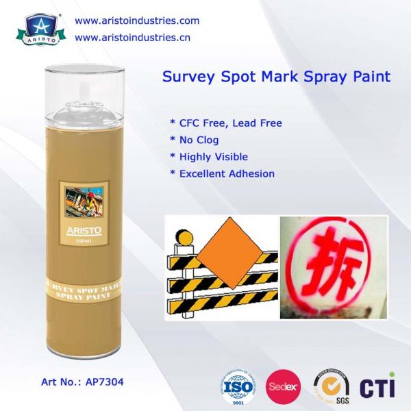 Quality High Visibility Marking Spray Paint No Clog Survey Spot Aerosol Survey Marking Paint 500ml for sale