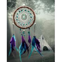 China Antique Imitation Dreamcatcher Gift checking Dream Catcher Net With natural stone Feathers Wall Hanging Decoration Ornam factory