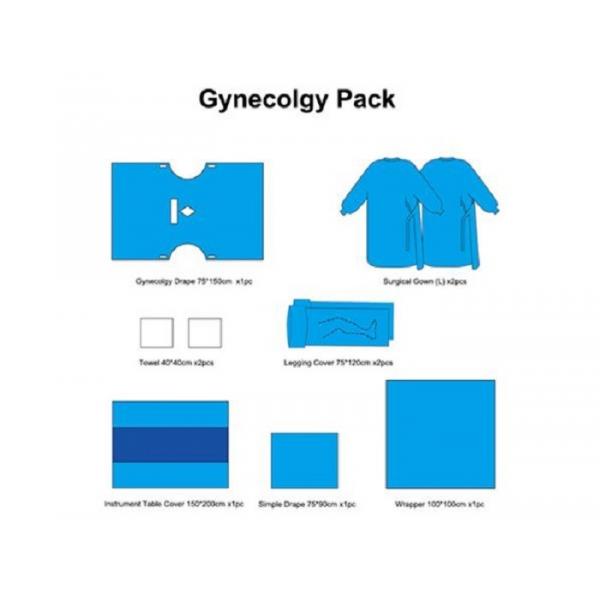 Quality Obstetrics Lithotomy Disposable Surgical Packs With Gynecology Drape And Legging for sale