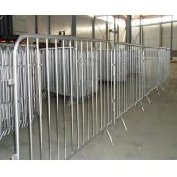 China China Wholesale Flat Feet Hot Dipped Galvanized Steel Crowed Control Barrier Pedestrian Barricade Safety Barrier factory