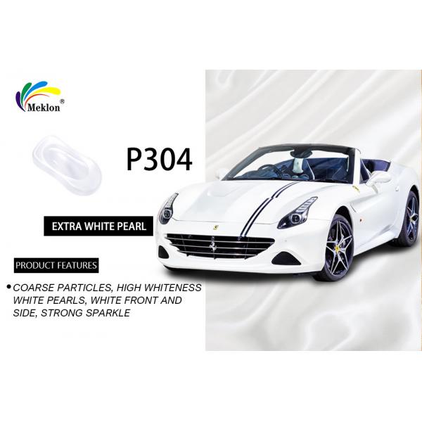 Quality SGS Harmless Pearl White Automotive Paint , Glossy Pearl White Spray Paint For Car for sale