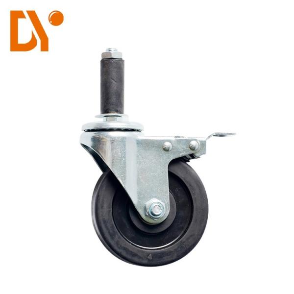 Quality Heavy Duty Nylon 4 Inch Swivel Casters Simple Design For Lean Pipe Equipment for sale