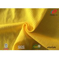 China 7*1 54D FDY SHINY Polyester Micro Mesh Fabric , Yellow Swimsuit Mesh Fabric factory
