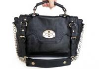 China New Modish Real Leather Lady Black Shoulder Bag Handbag factory