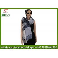 China 250g 180*83cm 100%Acrylic woven layers tassel  scarf  factory  keep warm fashion stripe hot sale new style poncho factory