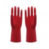 China Flexible Kitchen Dip Flocklined Rubber Dishwashing Gloves L50g factory