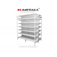 China Steel Retail Store Shelving With Round Hole Peg Panel / Retail Shop Display Stands factory