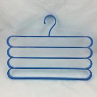 China Blue Multifunctional Plastic Clothes Hangers , Living Room Portable Clothes Rack factory