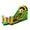 China Boys Soccer Football Inflatable Slip Slide , Playground Obstacle Outdoor Inflatable Slide factory