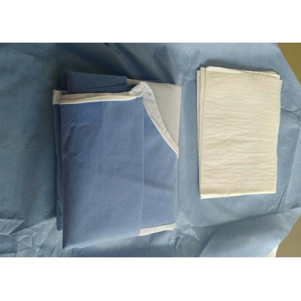 Quality Breathable Sterile Surgical Gowns / Disposable Lab Gowns Bacteria - Resistant for sale