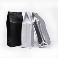 China plastic coffee mate packaging bag quad side seal bag with flat bottom factory