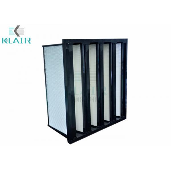 Quality ABS V Bank Filter , Pleated HEPA Air Filters HVAC System With Plastic Frame for sale