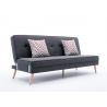 China Steady Contemporary Bedroom Furniture Two Seater Fabric Sofa In Black Grey Color factory