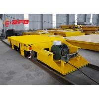China 25 Tons Retractable Cable Motorized Transfer Trolley Rail Car Mover For Steel Mill Transfer factory