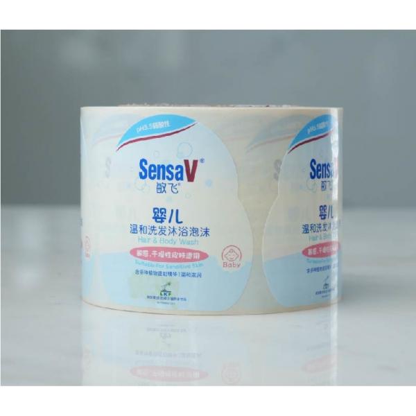 Quality Flexo Printing Shampoo Sticker Label In Roll Packaging Durable for sale