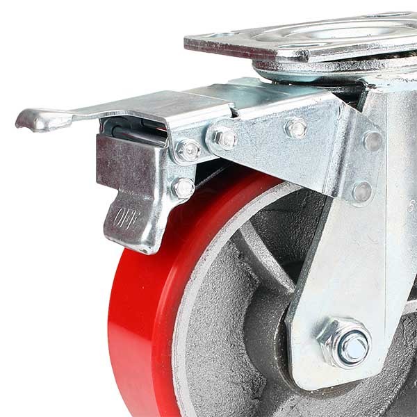 Quality 6 Inch Caster Wheels , Heavy Duty Swivel Casters With Double Lock Brake for sale