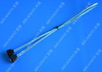 China Blue Slim Down Angle 7 Pin SATA Data Cable Female to Female With Locking Latch factory