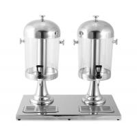 China 8 + 8Ltr Stainless Steel Cookwares / Round Lid Double Juice Dispenser with Plastic Handle Center Ice Core factory