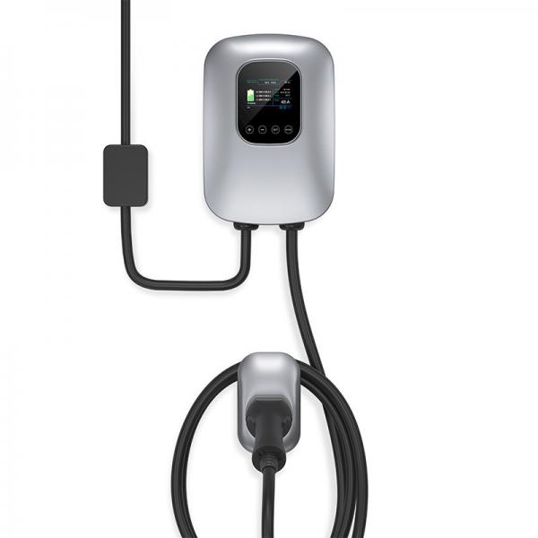 Quality 7.4 Meters Cable Column Mounted 11kw Home Type 1 EV Charger With RFID Card for sale