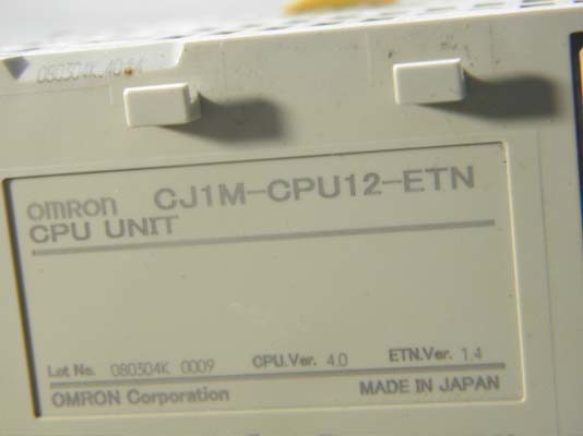 Quality CPU Omron PLC Module CJ1M-CPU12-ETN Stored Program 90 × 65 Mm for sale