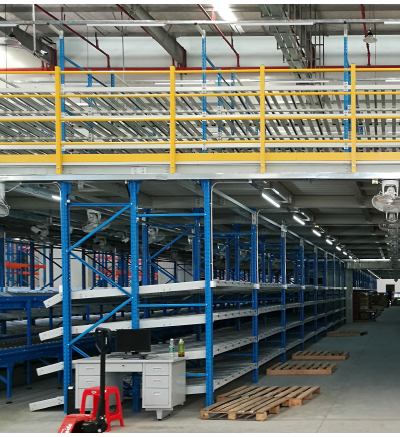 Mezzanine Rack Supported By Carton Flow Rack Warehouse Storage Rack