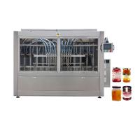 China Automatic High Speed Liquid Glass Jar Jam Paste Filling Machine With Heating Mixing System factory