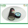 China Black Kraft Paper Tube Packaging , Custom Logo Cardboard Tubes With Lids factory