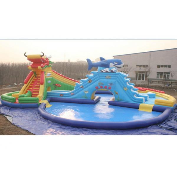 Quality 25m Outdoor Inflatable Water Parks with Plato PVC Tarpaulin 0.9mm for sale