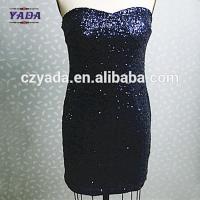 China Latest sexy plus size club sequins fashion lady plain women office dress for sale factory