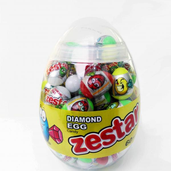 Quality 6g Diamond and Dinosaur Egg Shape Healthy Hard Candy ,Healthier Lollipop with good price for sale