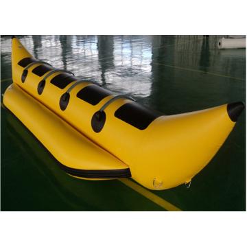 Quality Waterproof 0.9mm PVC Inflatable Fly Fish Banana Boat For Water Games for sale