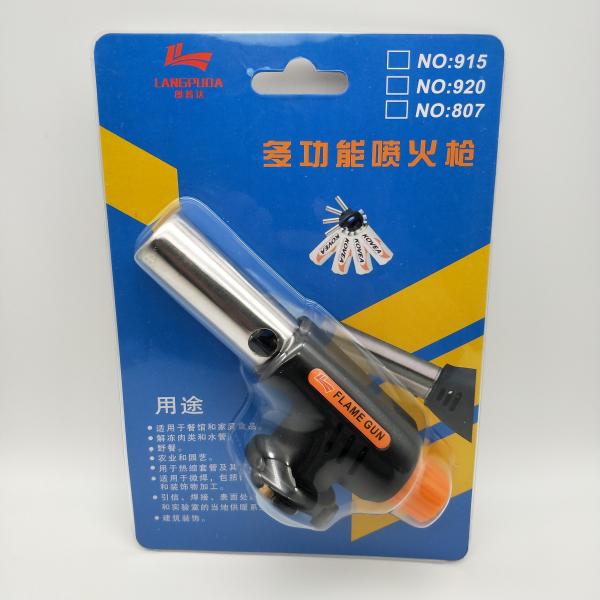 Quality Portable Metal Camping BBQ 14cm Butane Heating Torch for sale