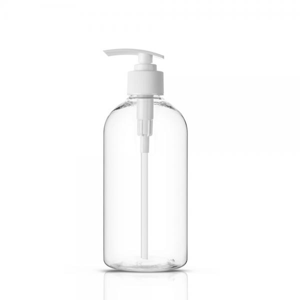 Quality Non Leakage Clear Shampoo Bottles 16.7 OZ Shampoo Round Bottle For Washroom for sale