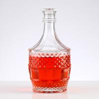 China Provided Freely 750ml Vodka Whiskey Rum Brandy Alcohol Fruit Wine Glass Bottle with Cap factory