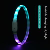 China Pet Products ABS Led Dog Collar Rechargeable 40X2cm factory