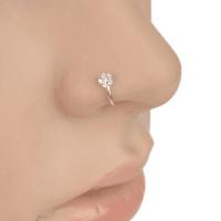China Trendy Colorful Nostril Stainless Nose Hoop Plum Nose Rings Clip On Nose Ring Fake Piercing Body Jewelry For Women factory