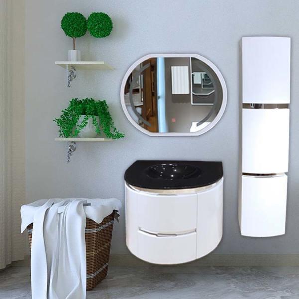 Quality SONSILL PVC Hotel Bathroom Vanity Modern Black With Soft Closing Hinges for sale