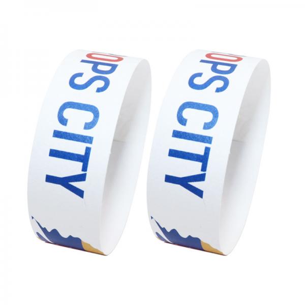 Quality Lightweight Disposable Paper Wristbands , Waterproof Security Wristbands For Events for sale