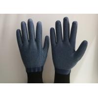 Quality Anti Slip Granule Black Latex Gloves , Latex Dipped Work Gloves Comfortable Hand Feeling for sale