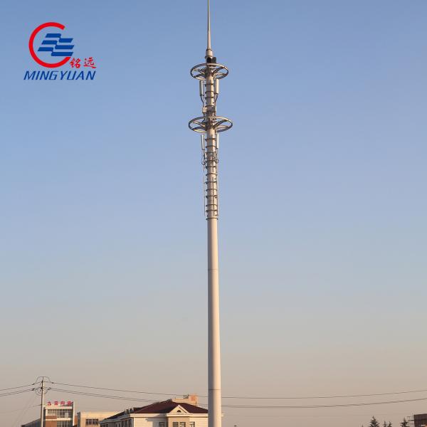Quality Galvanized Hot Dip Monopole Cell Tower Antenna Swaged Tubular Pole for sale