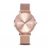 China Simple Style Diamond Face Watch , Rose Gold Diamond Watch Womens Mesh Band factory