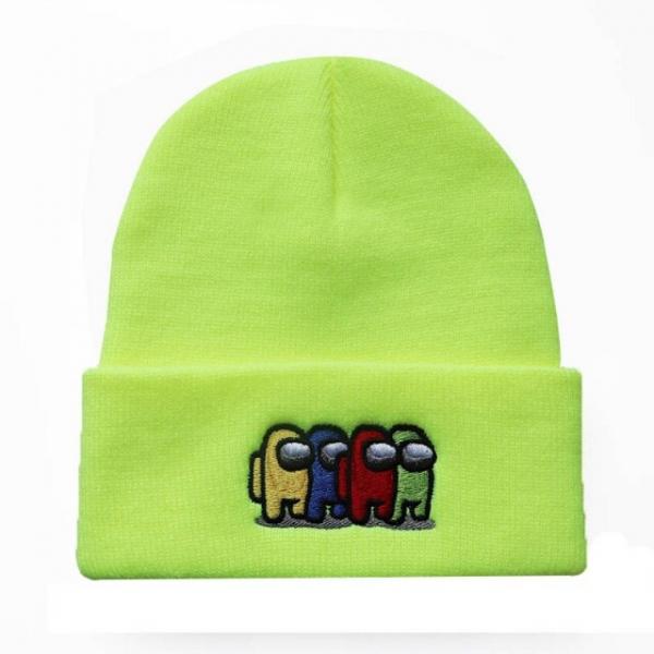 Quality Character 60cm Fluorescent Knit Beanie Hats Custom Pattern for sale
