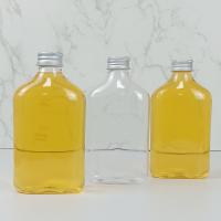 Quality 350ml Screw Cap Jars Clear PET Plastic Juice Bottles With Caps for sale
