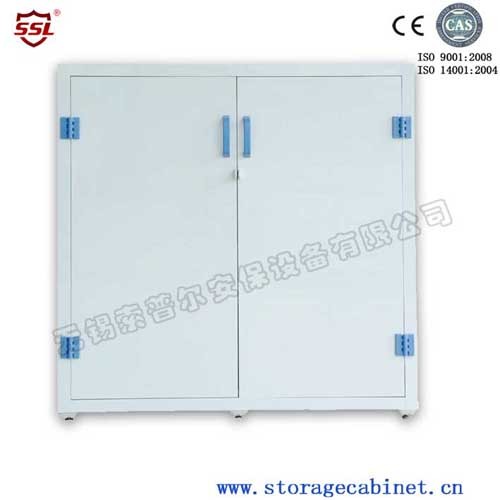 Quality Dual Doors PP Plastics Corrosive Storage Cabinet For Acid Storage 45 Gallon for sale